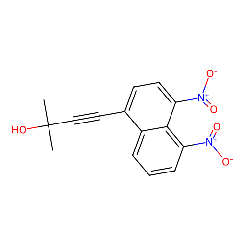 3-Butyn-2-ol, 4-(4,5-dinitro-1-naphthalenyl)-2-methyl- structure