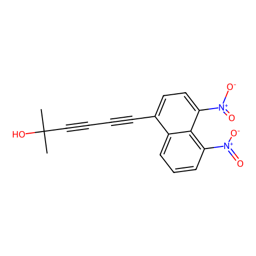 3,5-Hexadiyn-2-ol, 6-(4,5-dinitro-1-naphthalenyl)-2-methyl- structure