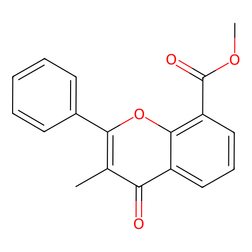 Methyl 3-methylflavone-8-carboxylate structure