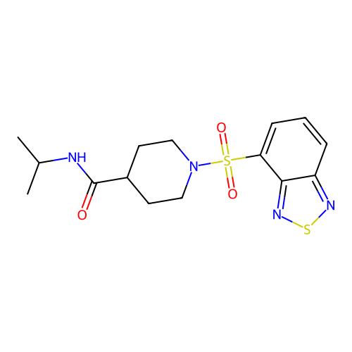 1-(2,1,3-benzothiadiazol-4-ylsulfonyl)-N-(propan-2-yl)piperidine-4-carboxamide structure