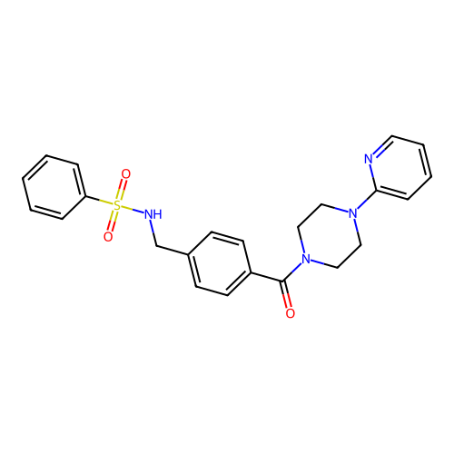 N-{4-[(4-pyridin-2-ylpiperazin-1-yl)carbonyl]benzyl}benzenesulfonamide structure