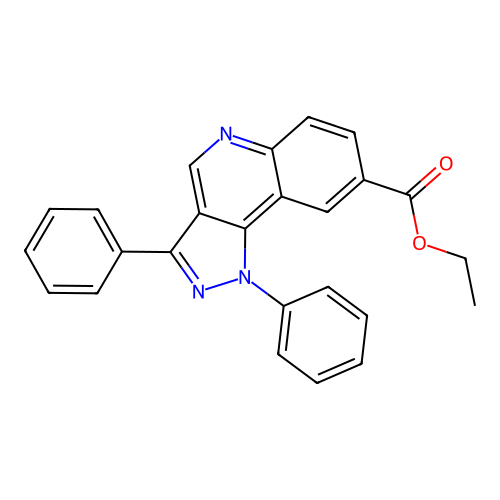 ethyl 1,3-diphenyl-1H-pyrazolo[4,3-c]quinoline-8-carboxylate structure
