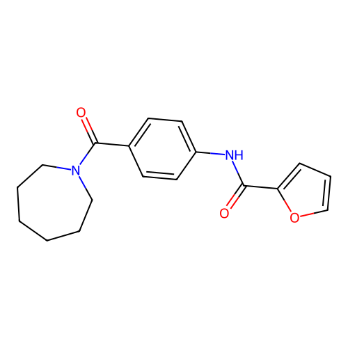 N-[4-(azepane-1-carbonyl)phenyl]furan-2-carboxamide structure