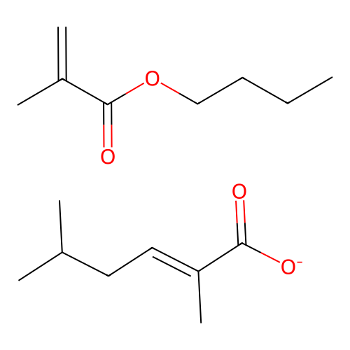 butyl 2-methylprop-2-enoate;(E)-2,5-dimethylhex-2-enoate structure