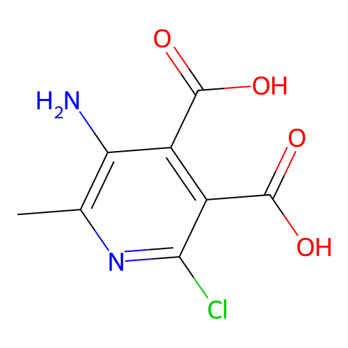5-Amino-2-chloro-6-methylpyridine-3,4-dicarboxylic acid structure