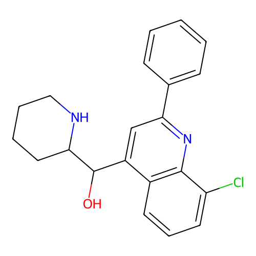 (8-Chloro-2-phenylquinolin-4-yl)(piperidin-2-yl)methanol structure
