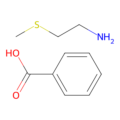 2-(Methylsulfanyl)ethanamine benzoate(1:1) structure