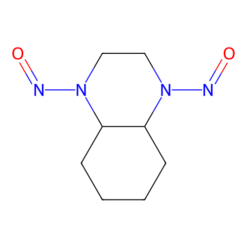 1,4-Dinitrosodecahydroquinoxaline structure