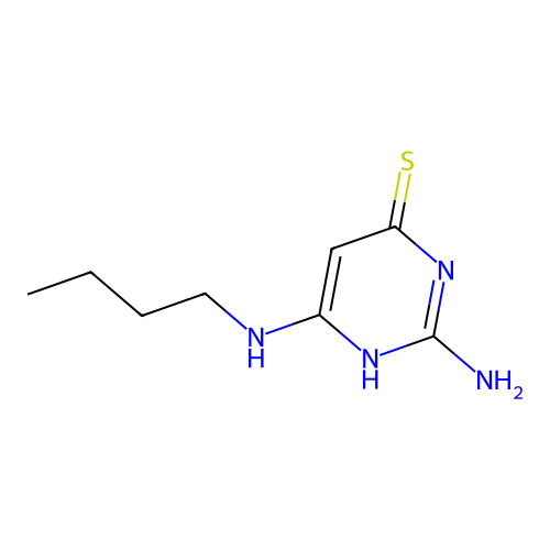 2-Amino-6-(butylamino)pyrimidine-4(1H)-thione structure