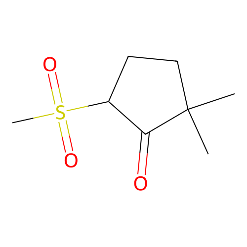 2,2-Dimethyl-5-(methylsulfonyl)cyclopentanone structure