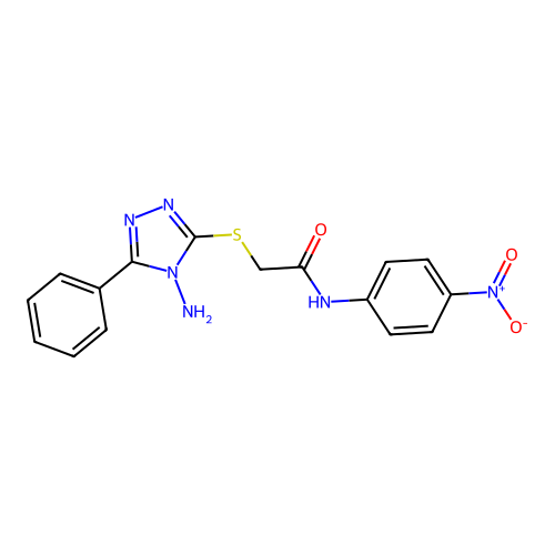 2-[(4-amino-5-phenyl-4H-1,2,4-triazol-3-yl)sulfanyl]-N-(4-nitrophenyl)acetamide structure