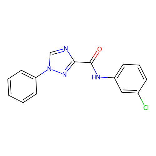 N-(3-chlorophenyl)-1-phenyl-1H-1,2,4-triazole-3-carboxamide structure