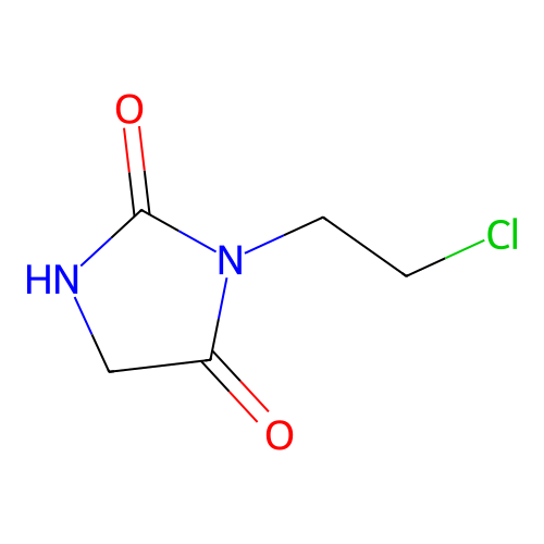 3-(2-Chloroethyl)imidazolidine-2,4-dione structure