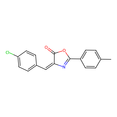5(4H)-Oxazolone, 4-[(4-chlorophenyl)methylene]-2-(4-methylphenyl)- structure