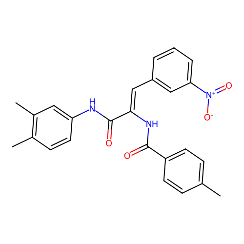 N-(1-((3,4-Dimethylanilino)carbonyl)-2-(3-nitrophenyl)vinyl)-4-methylbenzamide structure