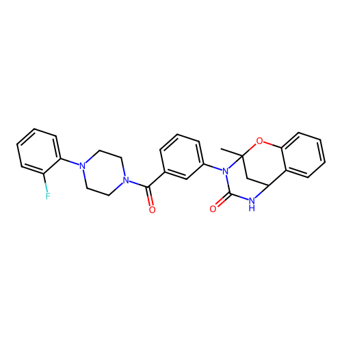 10-{3-[4-(2-fluorophenyl)piperazine-1-carbonyl]phenyl}-9-methyl-8-oxa-10,12-diazatricyclo[7.3.1.0^{2,7}]trideca-2,4,6-trien-11-one structure