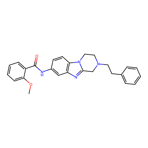 2-methoxy-N-(2-phenethyl-1,2,3,4-tetrahydrobenzo[4,5]imidazo[1,2-a]pyrazin-8-yl)benzamide structure