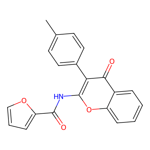 N-[3-(4-methylphenyl)-4-oxo-4H-chromen-2-yl]furan-2-carboxamide structure