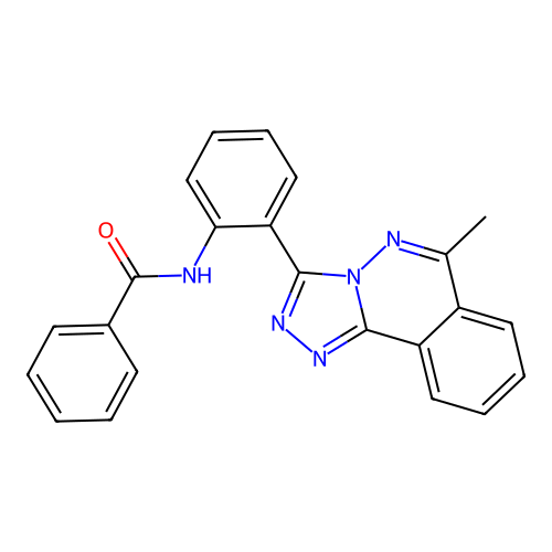 N-[2-(6-methyl[1,2,4]triazolo[3,4-a]phthalazin-3-yl)phenyl]benzamide structure