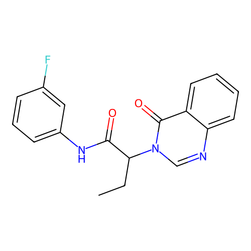 N-(3-fluorophenyl)-2-(4-oxoquinazolin-3(4H)-yl)butanamide structure