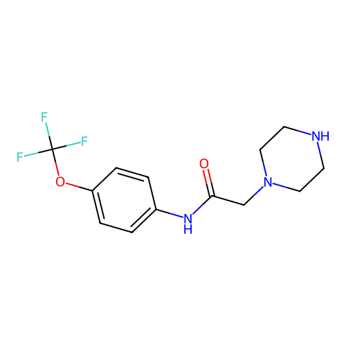 2-(piperazin-1-yl)-N-[4-(trifluoromethoxy)phenyl]acetamide structure