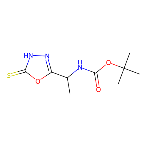 Tert-butyl N-[1-(5-sulfanyl-1,3,4-oxadiazol-2-YL)ethyl]carbamate structure