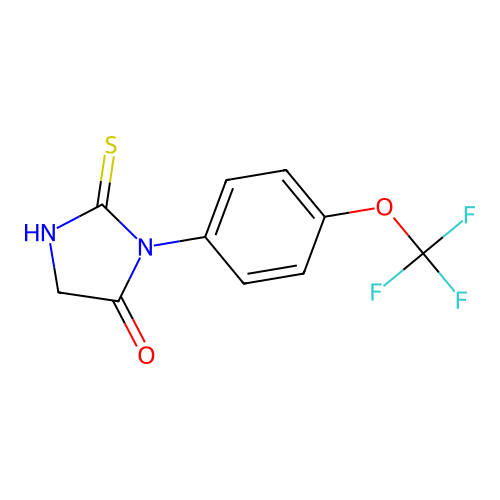 2-sulfanyl-1-[4-(trifluoromethoxy)phenyl]-4,5-dihydro-1H-imidazol-5-one structure