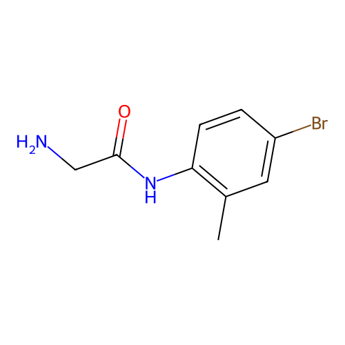 2-amino-N-(4-bromo-2-methylphenyl)acetamide structure