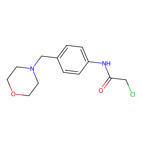 2-chloro-N-[4-(morpholin-4-ylmethyl)phenyl]acetamide structure