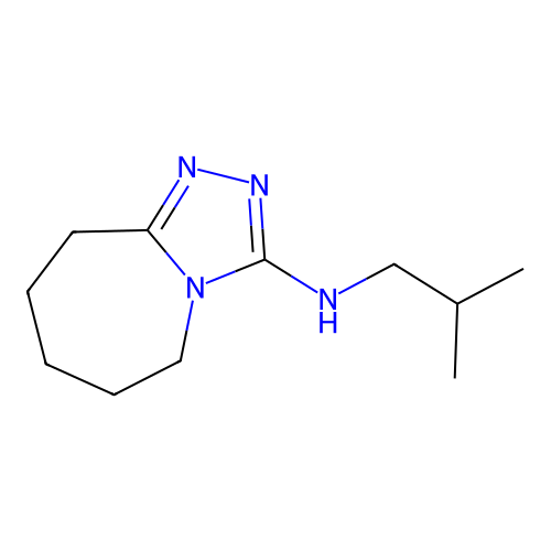 N-(2-methylpropyl)-5H,6H,7H,8H,9H-[1,2,4]triazolo[4,3-a]azepin-3-amine structure