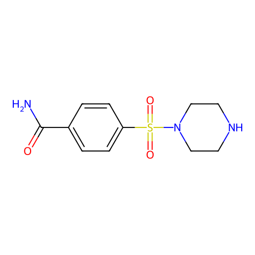 4-(Piperazine-1-sulfonyl)benzamide structure