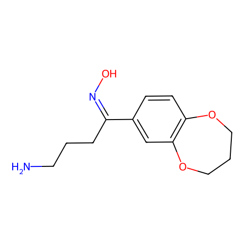 N-[4-amino-1-(3,4-dihydro-2H-1,5-benzodioxepin-7-yl)butylidene]hydroxylamine structure