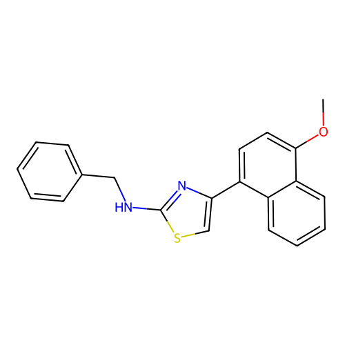 N-benzyl-4-(4-methoxynaphthalen-1-yl)-1,3-thiazol-2-amine structure