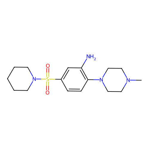 2-(4-Methylpiperazin-1-yl)-5-(piperidine-1-sulfonyl)aniline structure