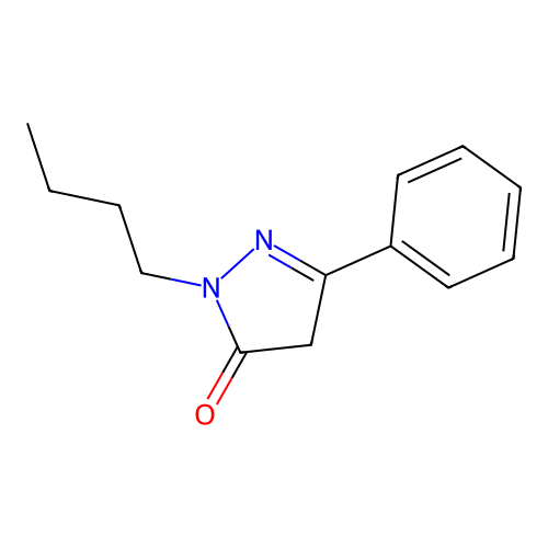 2-Butyl-5-phenyl-2,4-dihydro-pyrazol-3-one structure