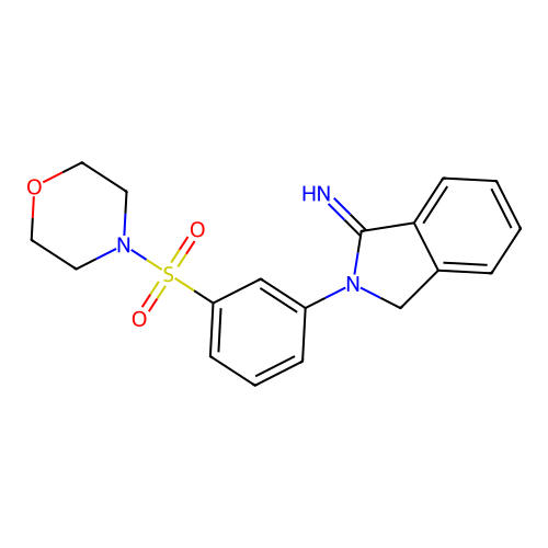 2-[3-(morpholine-4-sulfonyl)phenyl]-2,3-dihydro-1H-isoindol-1-imine structure