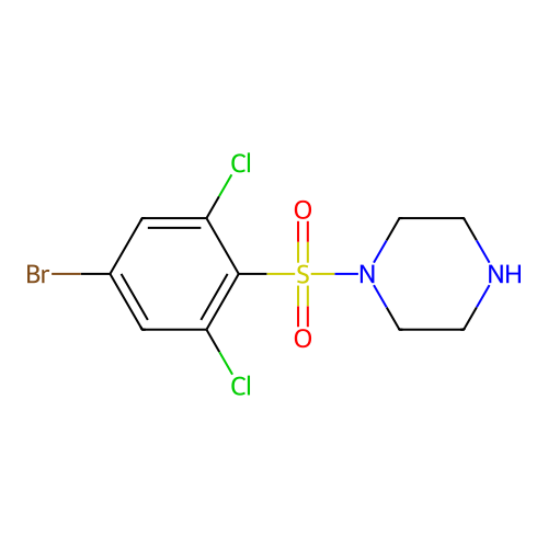 1-(4-Bromo-2,6-dichlorobenzenesulfonyl)piperazine structure