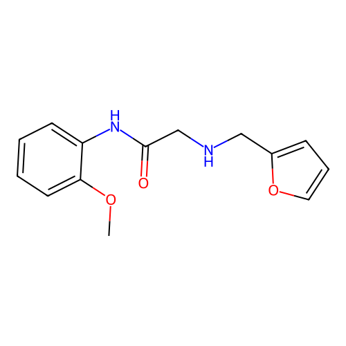 2-[(furan-2-ylmethyl)amino]-N-(2-methoxyphenyl)acetamide structure