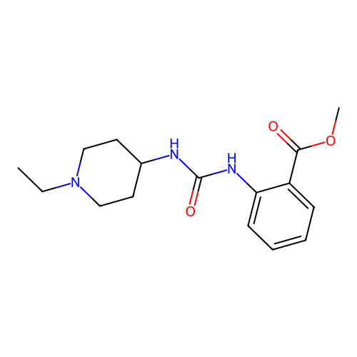 Methyl 2-{[(1-ethylpiperidin-4-yl)carbamoyl]amino}benzoate structure