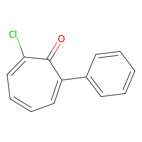 2-Chloro-7-phenylcyclohepta-2,4,6-trien-1-one structure