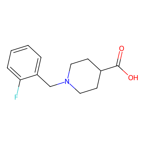 1-(2-Fluorobenzyl)piperidine-4-carboxylic acid structure