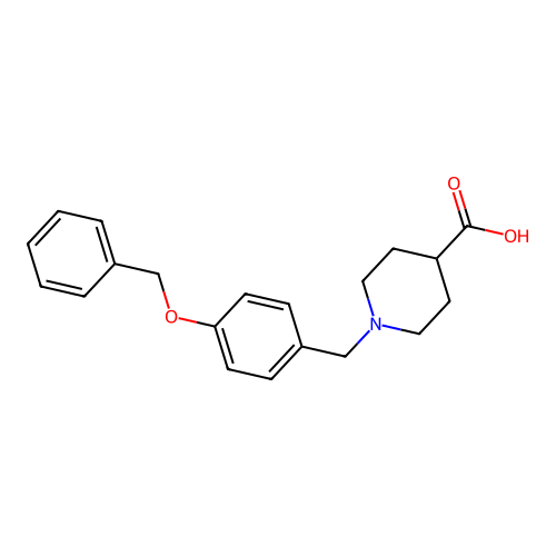 1-[4-(Benzyloxy)benzyl]piperidine-4-carboxylic acid structure