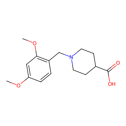 1-[(2,4-dimethoxyphenyl)methyl]piperidine-4-carboxylic Acid structure