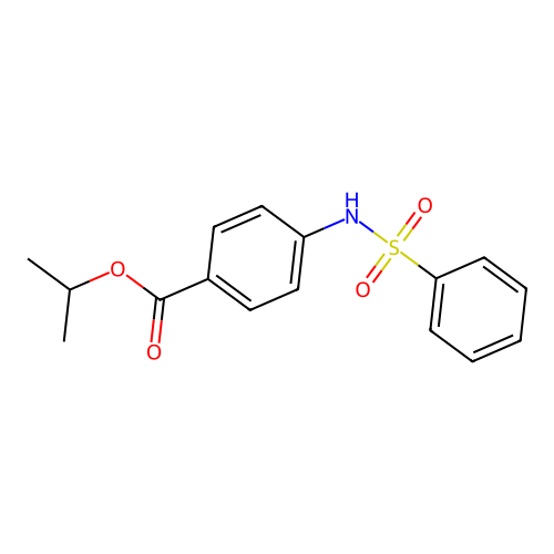 Methylethyl 4-[(phenylsulfonyl)amino]benzoate structure