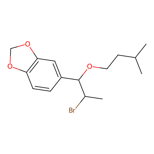 5-[2-Bromo-1-(3-methylbutoxy)propyl]-1,3-benzodioxole structure