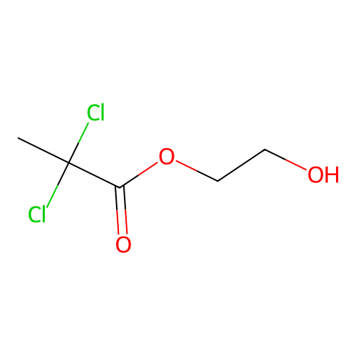 Propanoic acid, 2,2-dichloro-, 2-hydroxyethyl ester structure