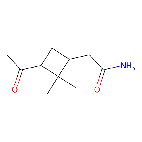 2-(3-Acetyl-2,2-dimethylcyclobutyl)acetamide structure
