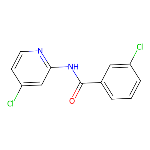 3-chloro-N-(4-chloropyridin-2-yl)benzamide structure