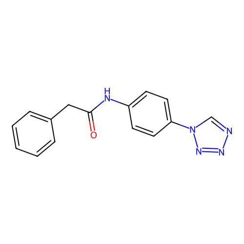 2-phenyl-N-[4-(1H-tetrazol-1-yl)phenyl]acetamide structure