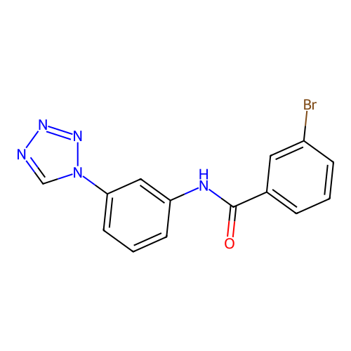 3-bromo-N-[3-(1H-tetrazol-1-yl)phenyl]benzamide structure